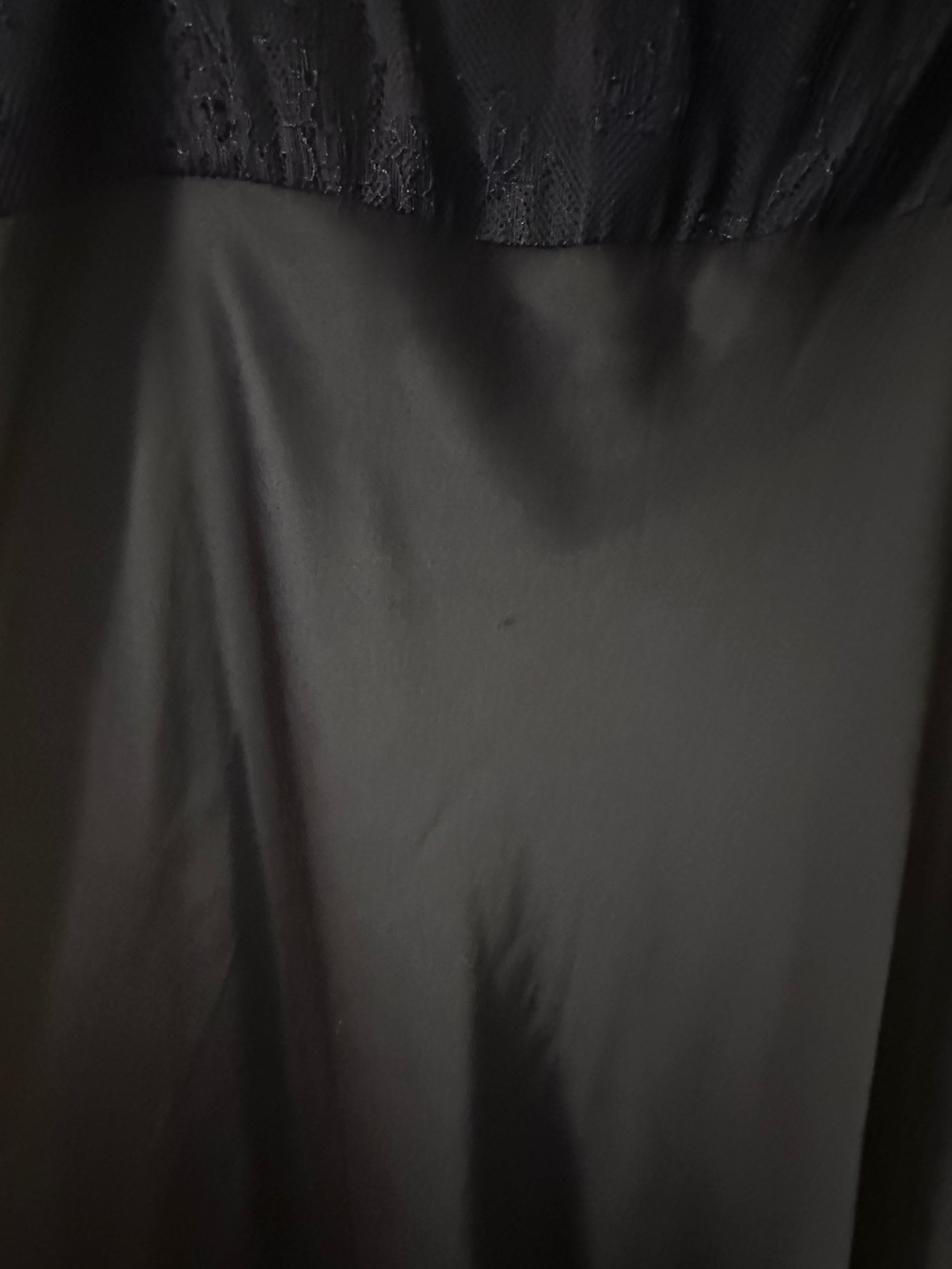 Abercrombie Satin Lace-Trim Slip Dress in Deep Navy - Picture 3 of 8